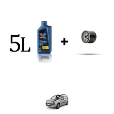Kit filtro olio e 5L per Renault Kangoo II 1.5 Dci 50kw Dal 2008 al 2010