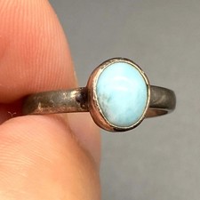 Vintage Larimar Sterling Silver Ring Size 7