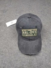 RRL Double RL 093 RIDGWAY 97 Distressed Washed Twill Baseball Cap Vintage Hat