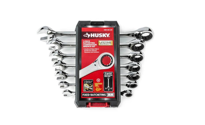 #ad Husky Ratcheting Combination Wrenches MM HRW7PCMMN Fixed Ratcheting 7 Piece Set $24.90