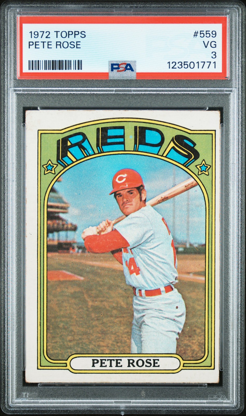 1972 TOPPS #559 PETE ROSE PSA 3