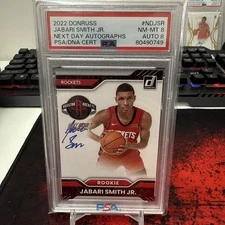 2022 Donruss Jabari Smith Jr Next Day Auto PSA DNA PSA 8