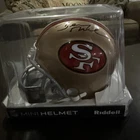 JERRY RICE SIGNED 49ers MINI HELMET AUTO AUTOGRAPH BECKETT CERT BAS HOF