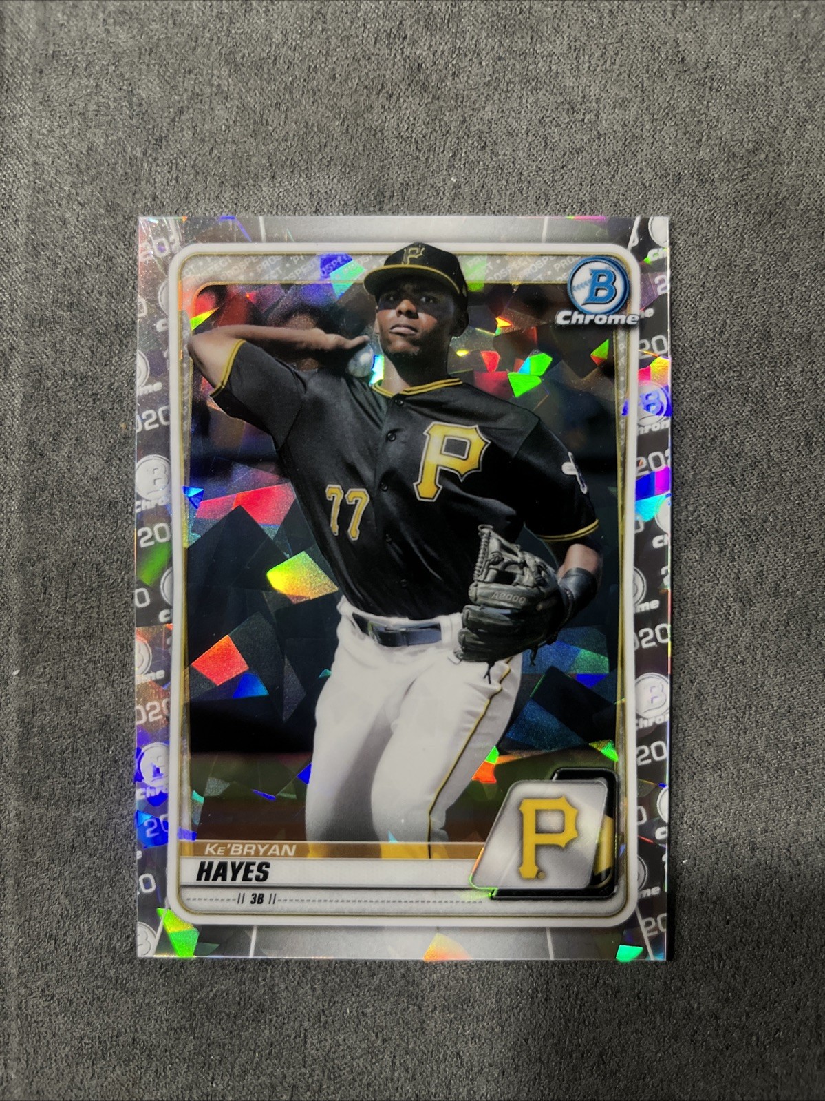 2020 Bowman Chrome Ke’Bryan Hayes Atomic Refractor Ice Pirates Rookie BCP-67 RC