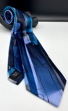 J. GARCIA Men's 100 Silk Tie Blue Hand Hold Collection 52