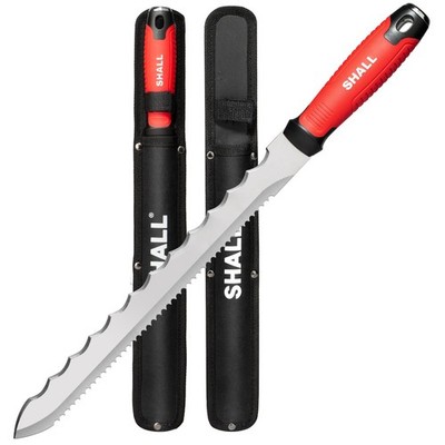 Insulation Knife, 11'' Stainless Steel Blade Insulation Cutter, Dual-sided Ser...