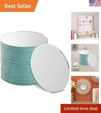 4-Inch Round Glass Mirrors for Crafts - 4-Inch, 50-Pack, Blue, Modern - Craft...