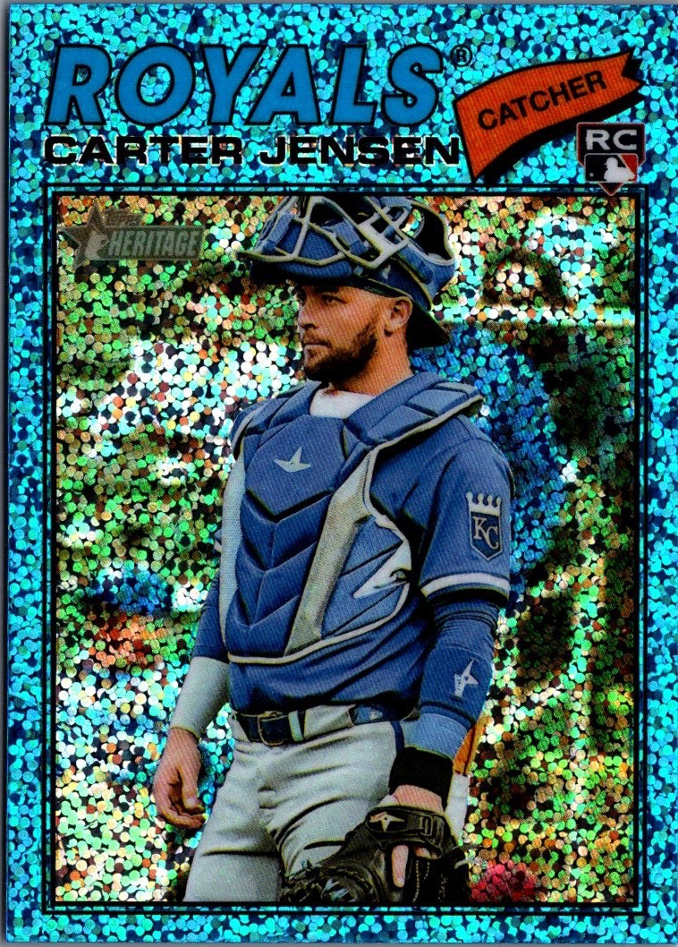 2026 Topps Heritage Chrome Light Blue Sparkle Refractors #199 Carter Jensen RC