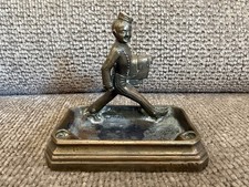Vintage Phillip Morris Cigarettes Johnny The Bellhop Brass Change Tray