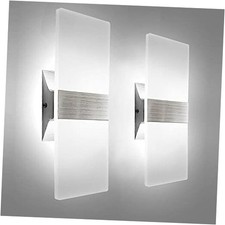 Modern Wall Sconces Set of Two, Led Wall Light 10w, cool white 6000K 2Pack