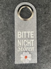 Schönes Türschild nicht stören, Filz Metall verziert, ca 22 x 8 cm, Türklinke