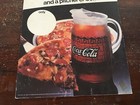 2 Vintage Coca Cola Cardboard  Advertising Signs ~ Bucket of Chicken / Pizza — photo 5