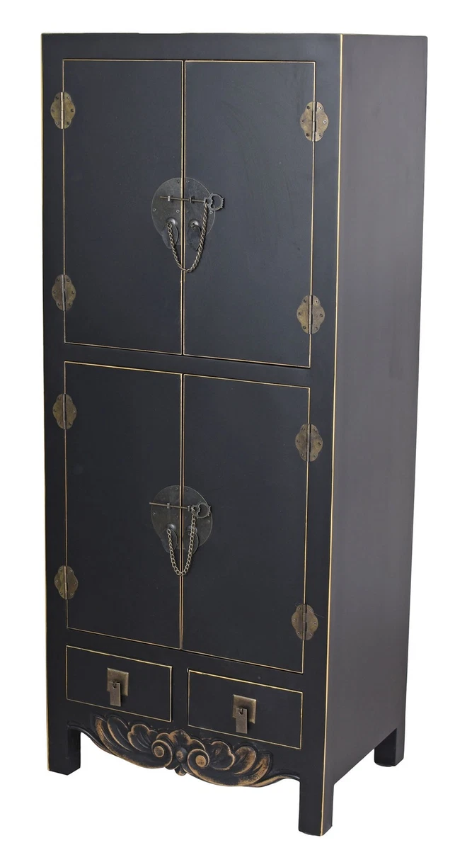 Buffet de commode noir pour armoire de mariage chinoise