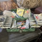 Vintage Bakelite Tackle Box W/Fishing Gear Southbend — photo 1