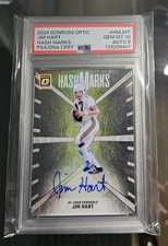 2024 Donruss Optic Jim Hart hash marks auto Psa 10 POP 1 Arizona Cardinals 