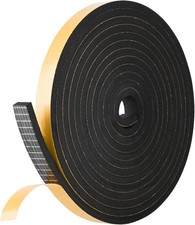 Self Adhesive Foam Tape Weatherstrip 1/2in x 1/4in x 16.5Ft High Density Foam In