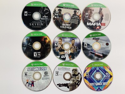 Microsoft  Xbox One - Lot of 9 - Disc Only! FREE SHIPPING  G  (XBOX ONE-27)