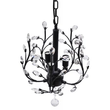 Mini Crystal Ceiling Light Chandelier E12 Pendant Hanging Lamp Fixture Kitchen