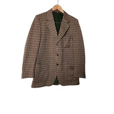 Vintage 60s 70s Jacquard Wool Blazer Sportcoat J W Robinson Alpinit 40
