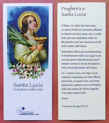 Santino Holy Card Santa Lucia Protettrice Della Vista Ebay