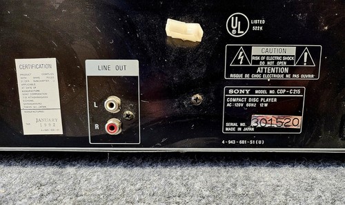Sony Compact Disc Player CDP-C215 - Picture 3 of 4