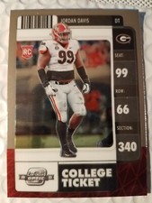 JORDAN DAVIS GEORGIA 2022 CHRONICLES CONTENDERS OPTIC DRAFT PICKS CARD #19