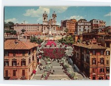 Postcard Spain s Square & Trinita dei Monti Rome Italy