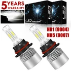 72W LED Headlight Bulbs Dual High Low Beam For 99-04 Ford Mustang