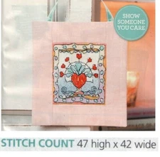 PEACOCK HEART    CROSS STITCH PATTERN ONLY    EQ - RRW
