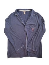 Victoria's Secret Size L Pajama Top Blue Gray Long Sleeve