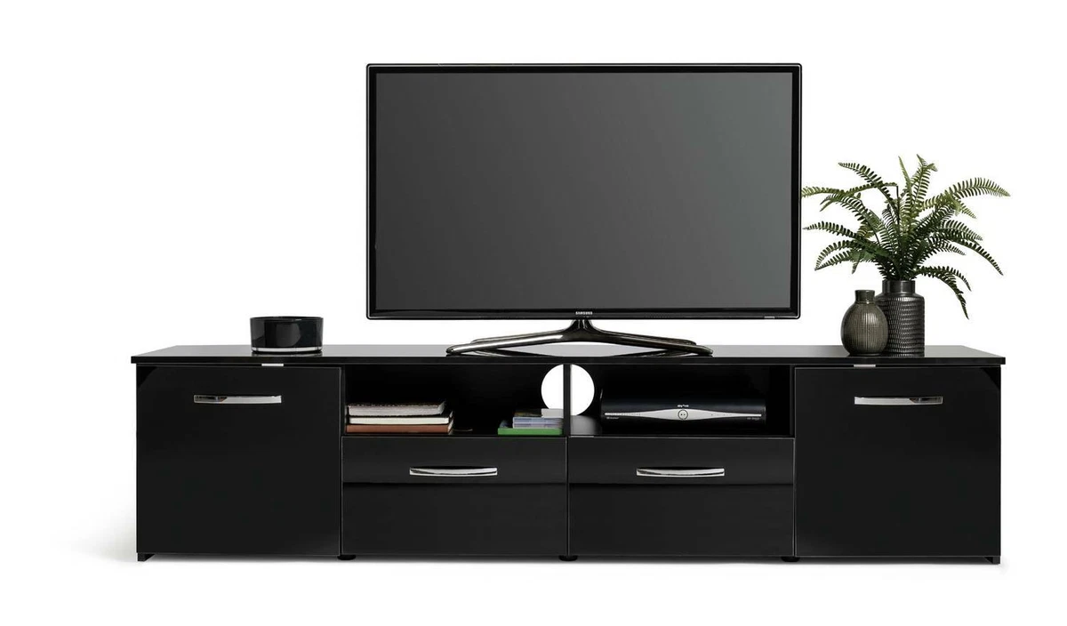 Hayward 2 Door TV Unit Black Gloss