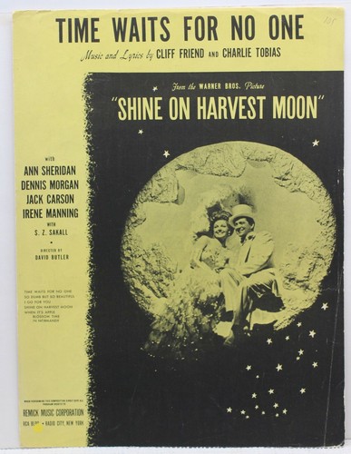 Time Waits for No One - Cliff Friend & Charlie Tobias - Sheet Music 1944