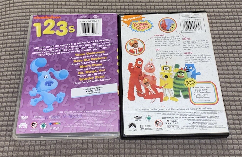 Nickelodeon Let's Learn 123s + Yo Gabba Gabba The Dancey