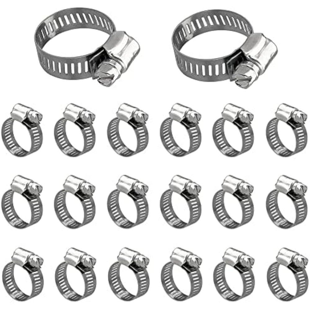 DCQQ 20 pezzi Fascette Stringitubo Regolabili in acciaio inossidabile Campo di S