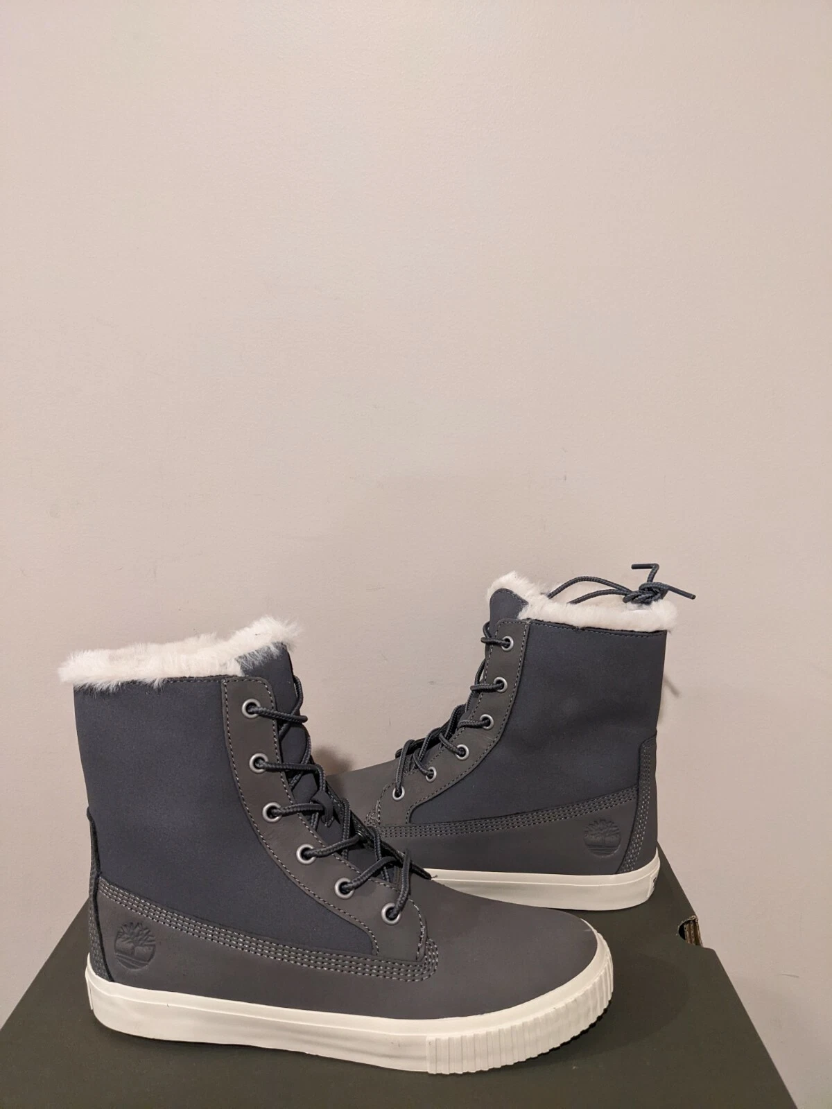 Stivali Timberland donna Skyla Bay in pile pieghevoli 6 pollici nuovi con scatola