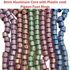 Pigeon Aluminium 8mm Leg Rings Band Foot For Bird Chicks Quail Doves