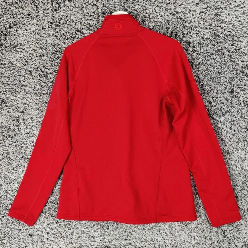 Marmot Red Full Zip Athletic Jacket Women Sz L Performance Activewear Run Sport - Image 2 of 4