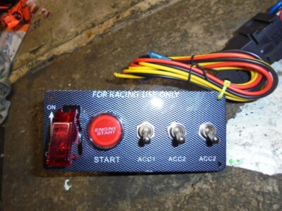 Dash Panel Ignition Switch + 3 Switches NHRA LMS IMCA TRUCK WISSOTA NASCAR ARCA