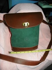 Vintage Roots Canada Green Brown  Leather  Bag-fantastic
