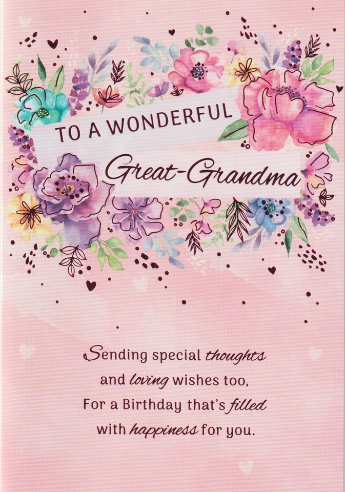 Great Grandma Birthday Card For A Special Great Grandma EBay UK great-grandma-birthday-card-for-a-special-great-grandma-ebay-uk