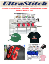 ULTRA STITCH EMBROIDERY MACHINE BY ULTRAMATIC II / 4 HEAD / 12 OR 15 NEEDLE