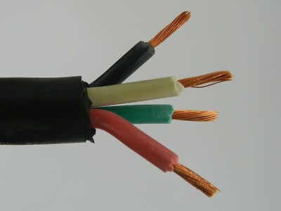 250 ft 18/4 SOOW SOO SO Black Rubber Cord Outdoor Flexible Wire/Cable