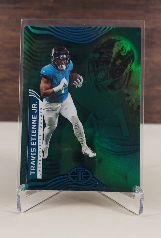 2022 Illusions #42 Travis Etienne Jr. Emerald Parallel Jaguars