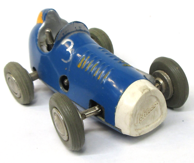1950's Schuco 1042 MICRO RACER blue diecast West Germany windup