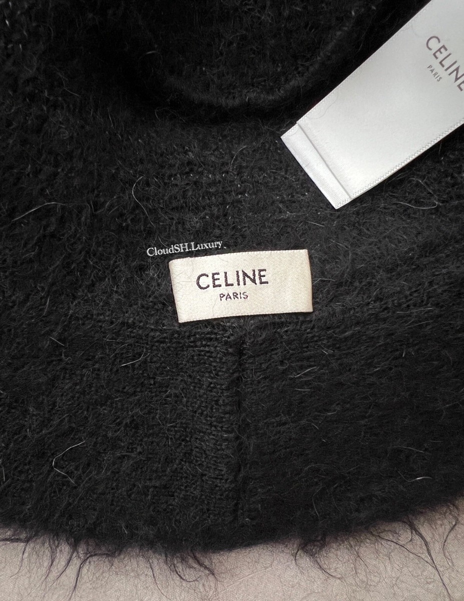 Auth Celine Black Mohair Bucket Hat - One Size | eBay display picture 1