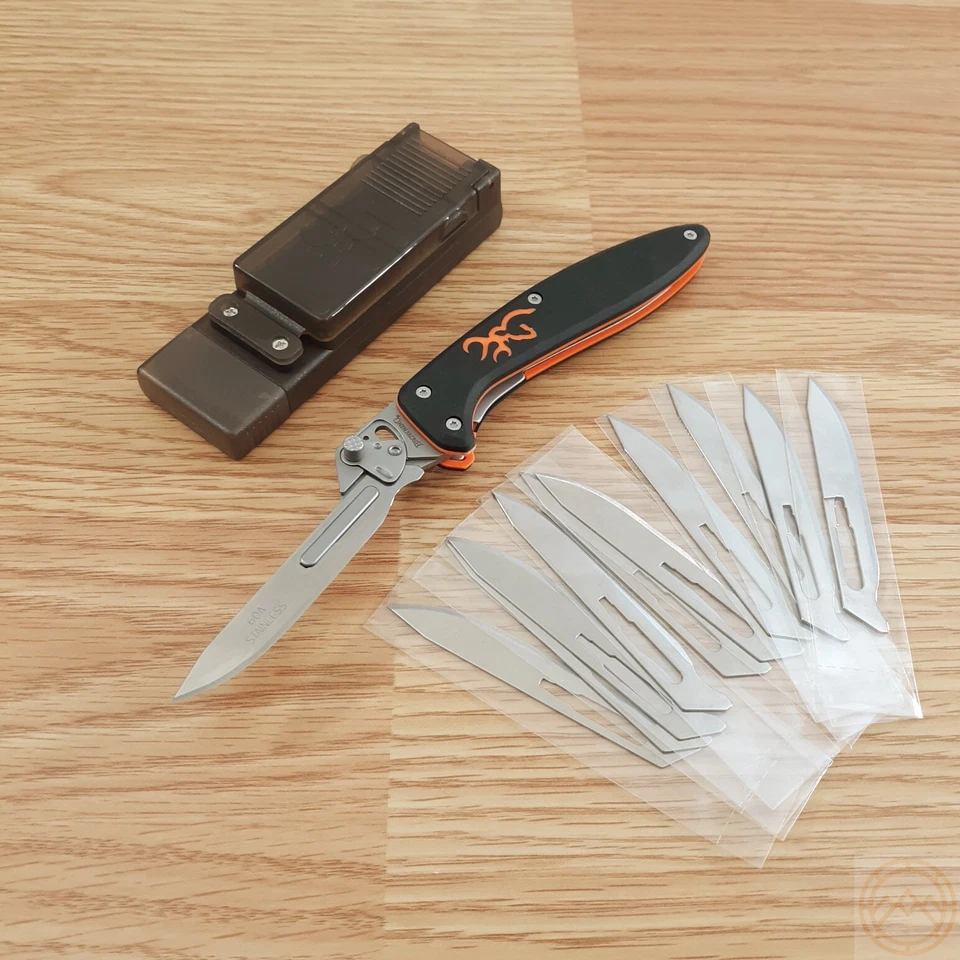 Browning Primal Scapel складной нож 4 «лезвия из нержавеющей стали черная резиновая ручка - Изображение 2 из 4