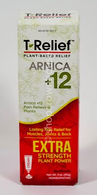 T-RELIEF Arnica +12 Pain Relief CREAM 3oz MediNatura EXTRA STRENGTH 02/2026