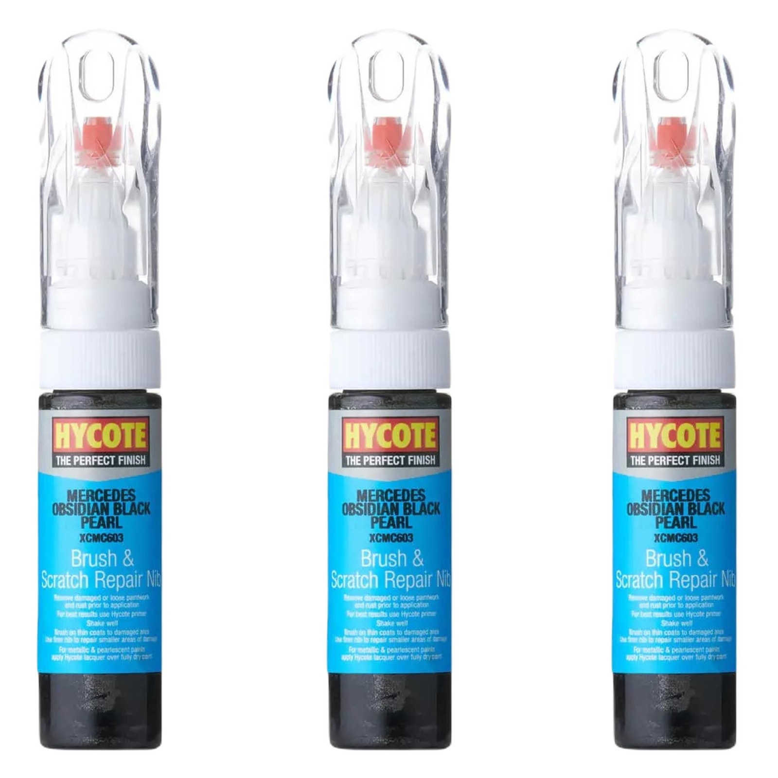 Hycote Touch Up Brush Paint  Mercedes Brilliant Silver (Metallic) 12.5ml x3
