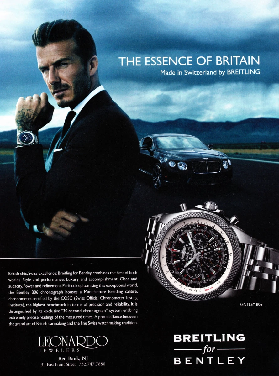 BREITLING WATCH MAGAZINE promo ad 05 ORIGINAL 2013 DAVID BECKHAM