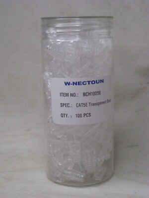 W-NECTOUN BCH10058 CAT5E Transparent Boot cable 100 connector lot